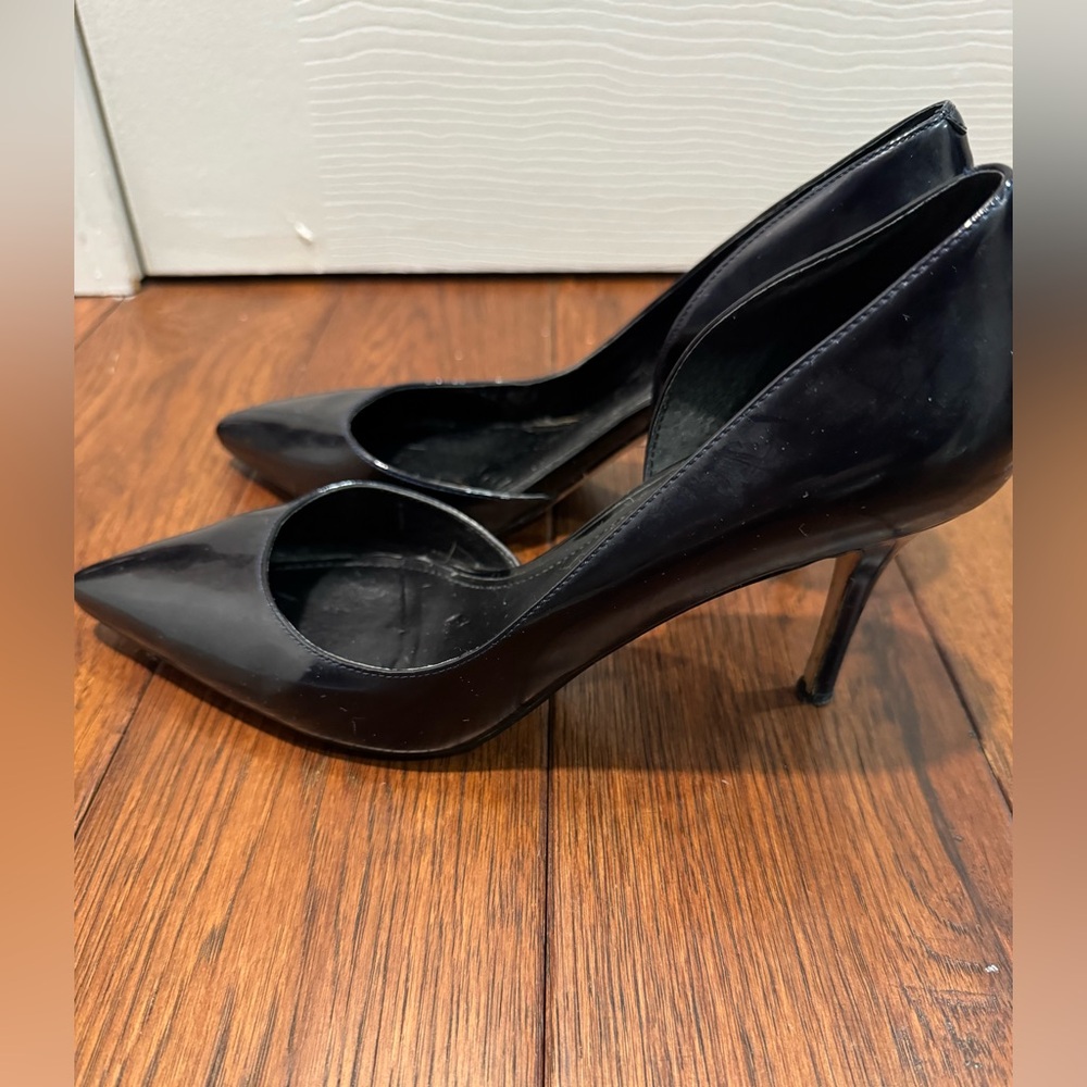 WHITE HOUSE BLACK MARKET Patent Leather Pumps Heels Midnight Blue 9.5 - Picture 8 of 15